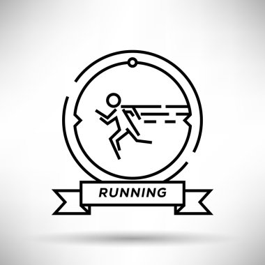 Koşma spor kontur simgesini