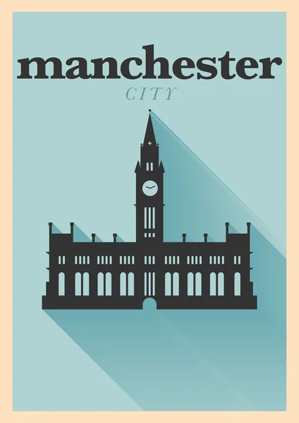 Diseño de póster de Manchester City — Vector de stock