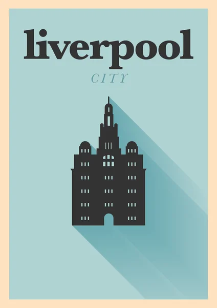 Liverpool City Poster Design — Stock Vector