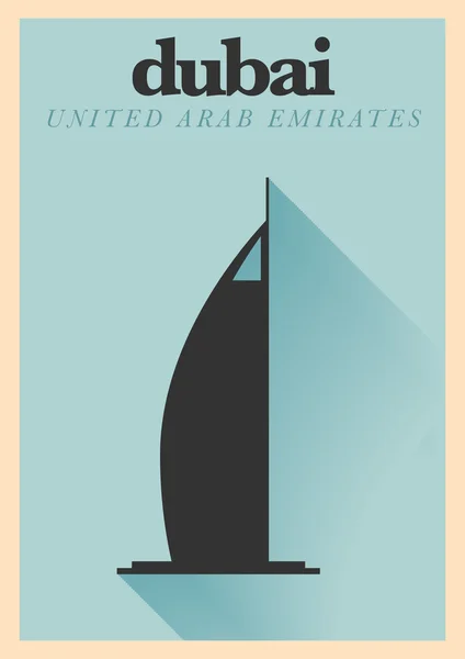 Dubai poster design — Stock Vector