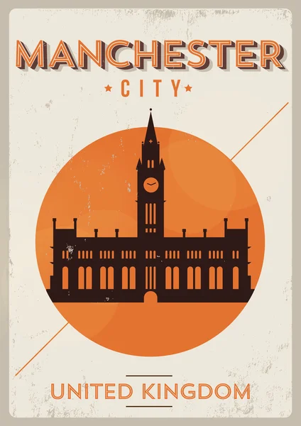 Conception de l'affiche Manchester City — Image vectorielle