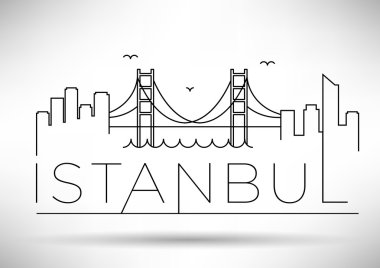İstanbul Şehir çizgi siluet