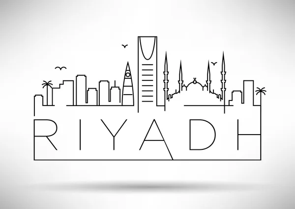 Riyadh City Line Silhouette — Stock Vector