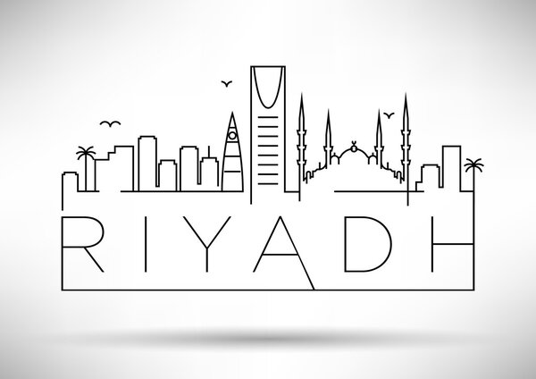 Riyadh City Line Silhouette