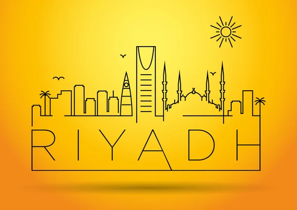 Riyadh city hattı siluet — Stok Vektör