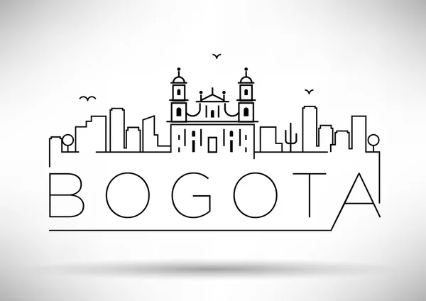 Bogota stad lijn silhouet — Stockvector