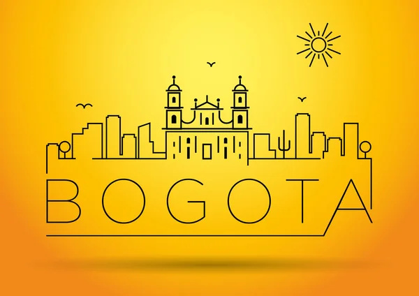 Sylwetka linia miasto Bogota — Wektor stockowy