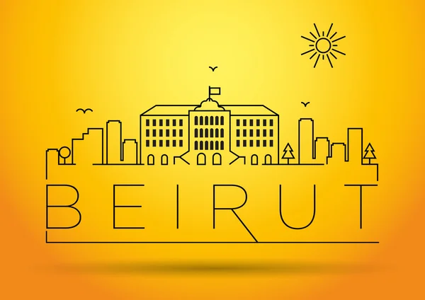 Silhouette de Beyrouth City Line — Image vectorielle