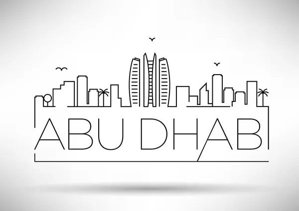 Abu dhabi Stadtsilhouette — Stockvektor