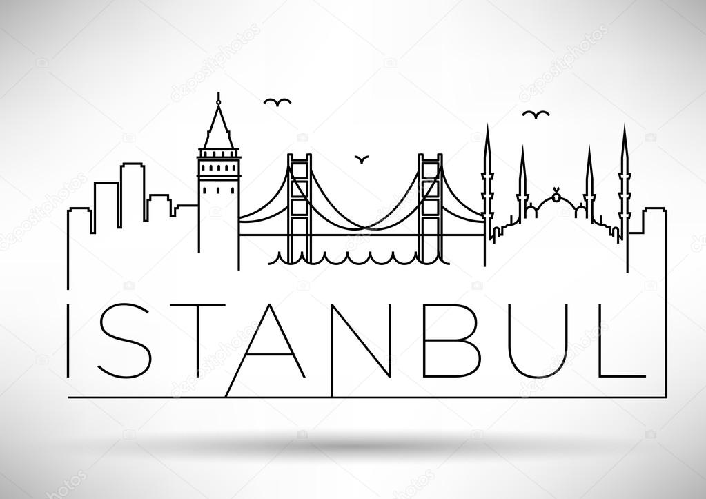 Istanbul City Line Silhouette