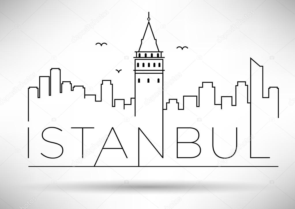 Istanbul City Line Silhouette