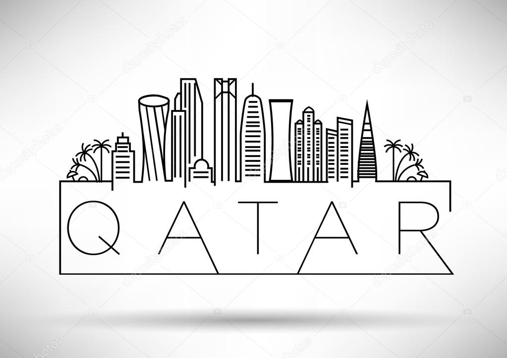 Qatar City Line Silhouette