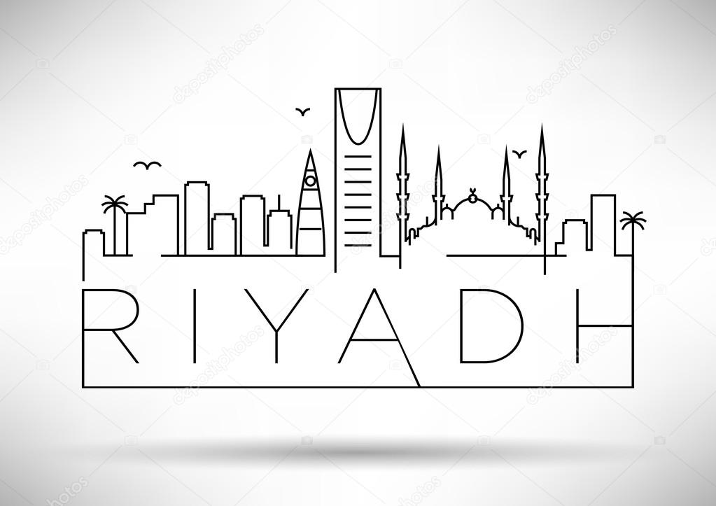 Riyadh City Line Silhouette