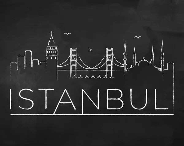 Skyline van de stad Istanbul — Stockvector