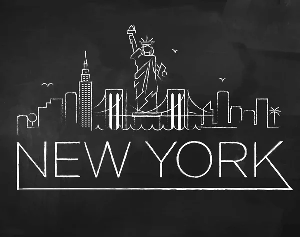Ciudad de Nueva York skyline — Archivo Imágenes Vectoriales