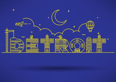 Detroit City tipografi tasarım