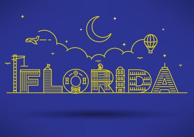 Florida Şehir tipografi tasarım