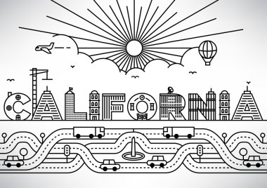 California City tipografi tasarım