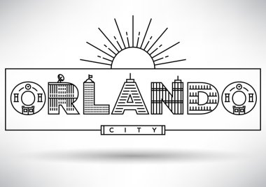 Orlando şehir tipografi tasarım