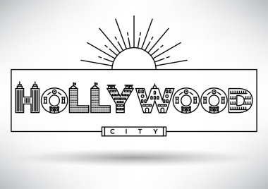 Hollywood City tipografi tasarım