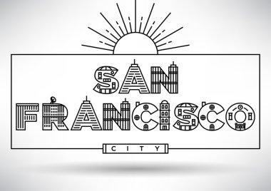 Paris şehri tipografi tasarım