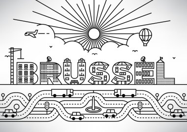 Brussels City tipografi tasarım