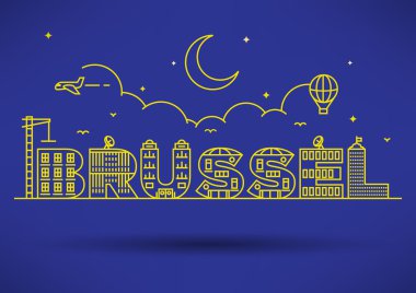 Brussels City tipografi tasarım