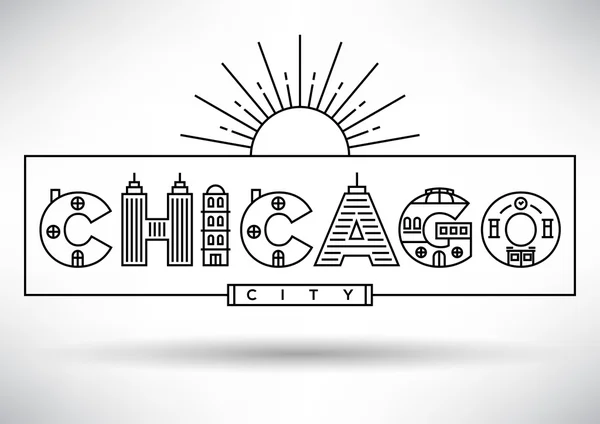 Chicago City typografi Design — Stock vektor