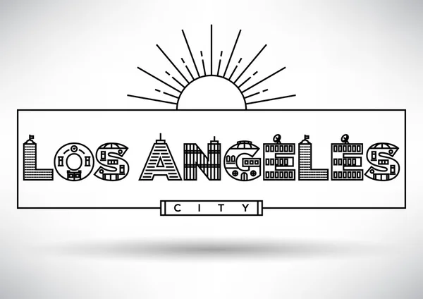 Los Angeles City Diseño de Tipografía — Archivo Imágenes Vectoriales