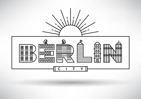 Berlin City Typographie Design — Image vectorielle