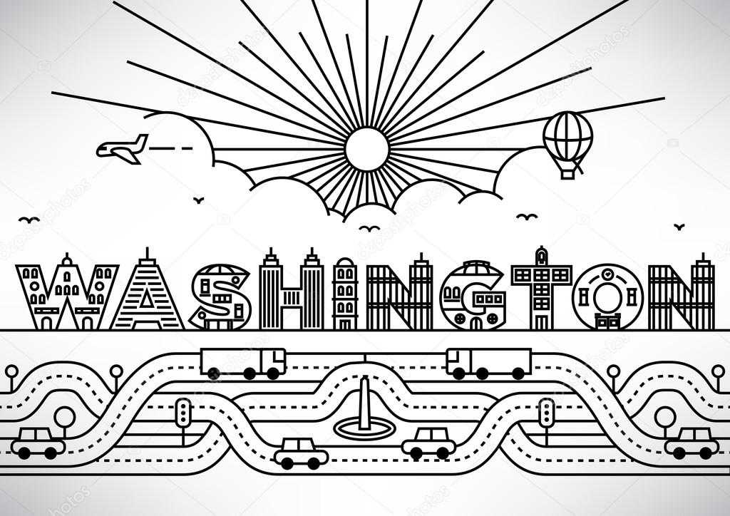 Washington City Typography Design