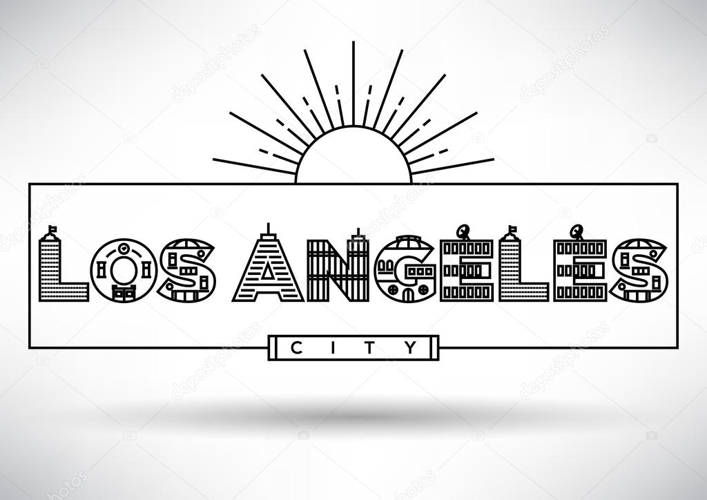 Los Angeles City Typography Design Stock Vector by ©kursatunsal 85743102