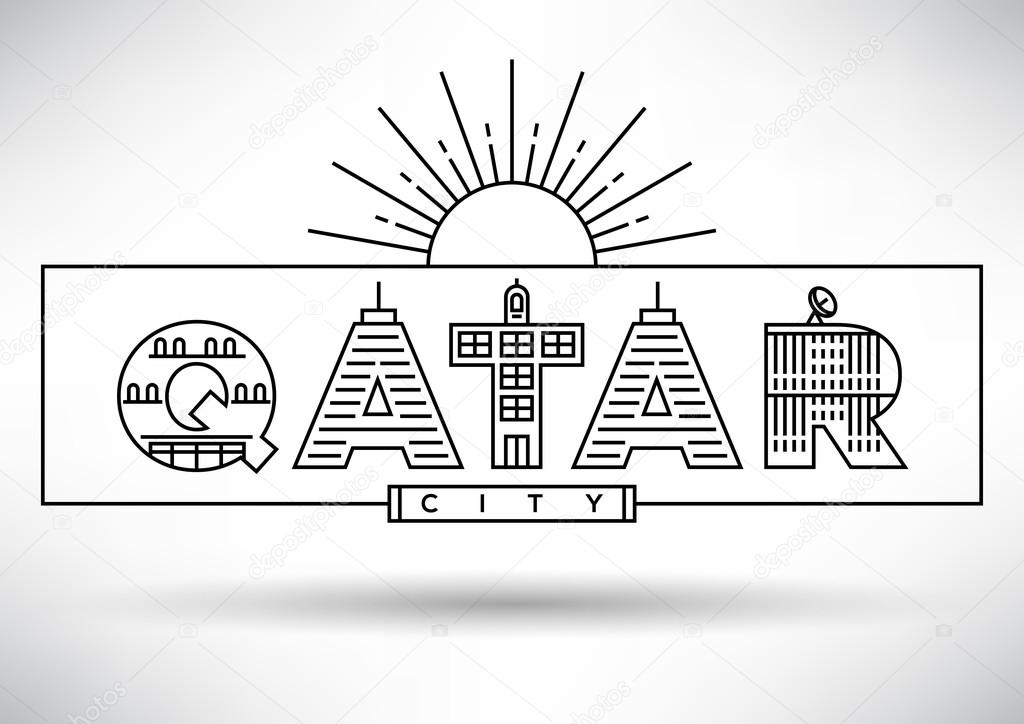 Download Qatar Diseño de tipografía Imagen Vectorial de © kursatunsal #85744450 | Depositphotos