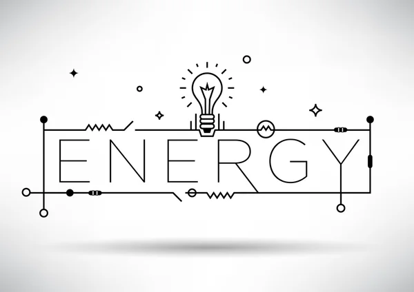 Diseño lineal de energía — Vector de stock