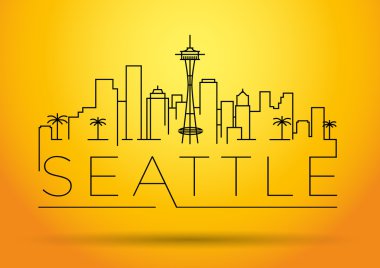 Doğrusal Seattle şehir silueti