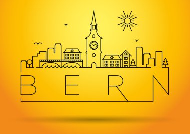 Doğrusal Bern şehir silueti