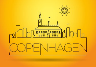 Doğrusal Kopenhag şehir silueti