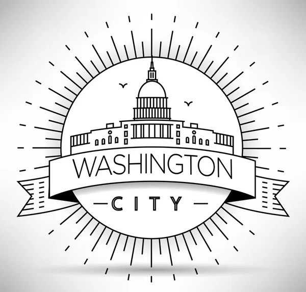 Washington DC City Line — Stock Vector