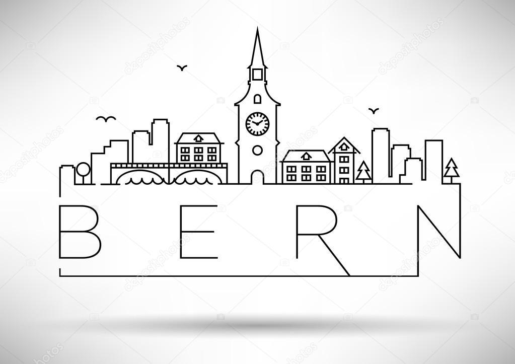 Linear Bern City Silhouette