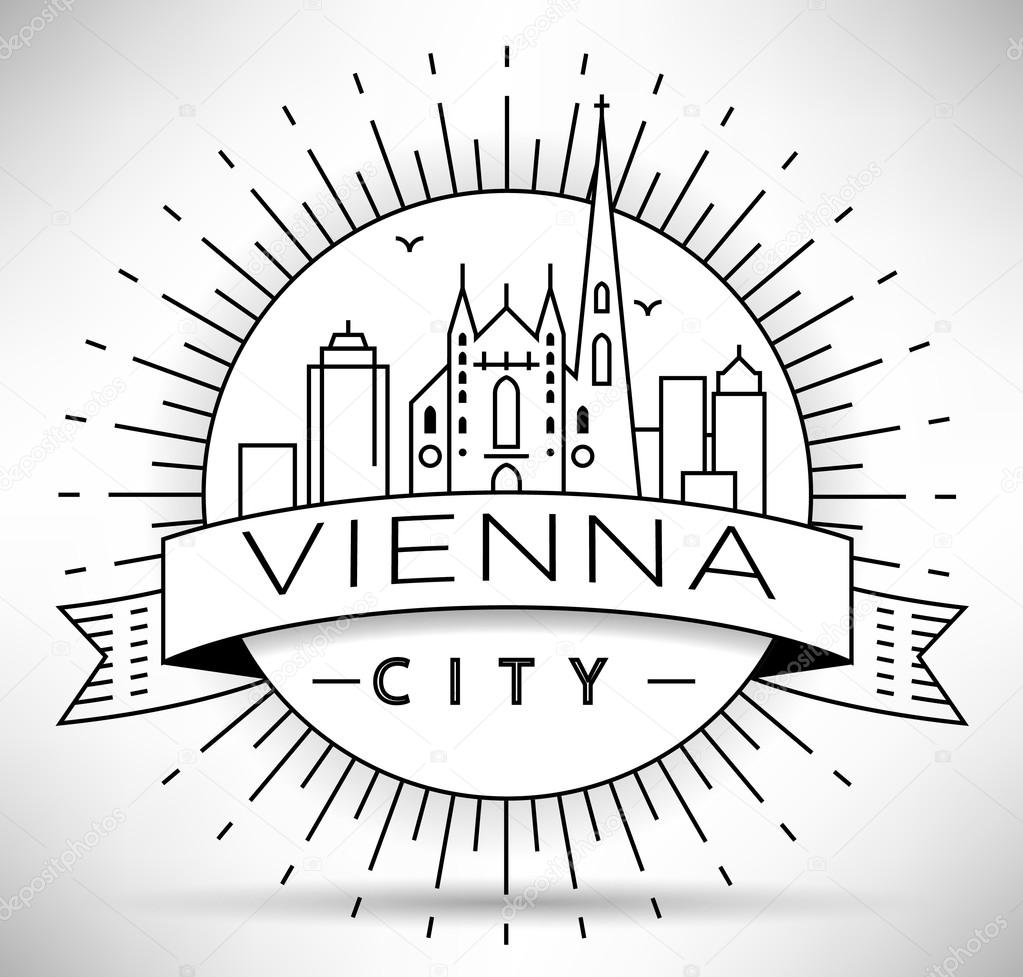 Linear Vienna City Silhouette