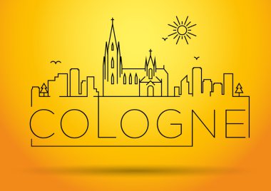 Köln şehir silueti Tipografik Tasarım