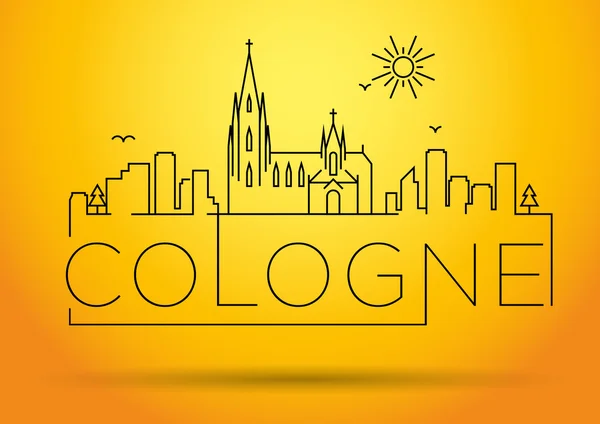 Cologne City Silhouette การออกแบบแบบแบบอักษร — ภาพเวกเตอร์สต็อก