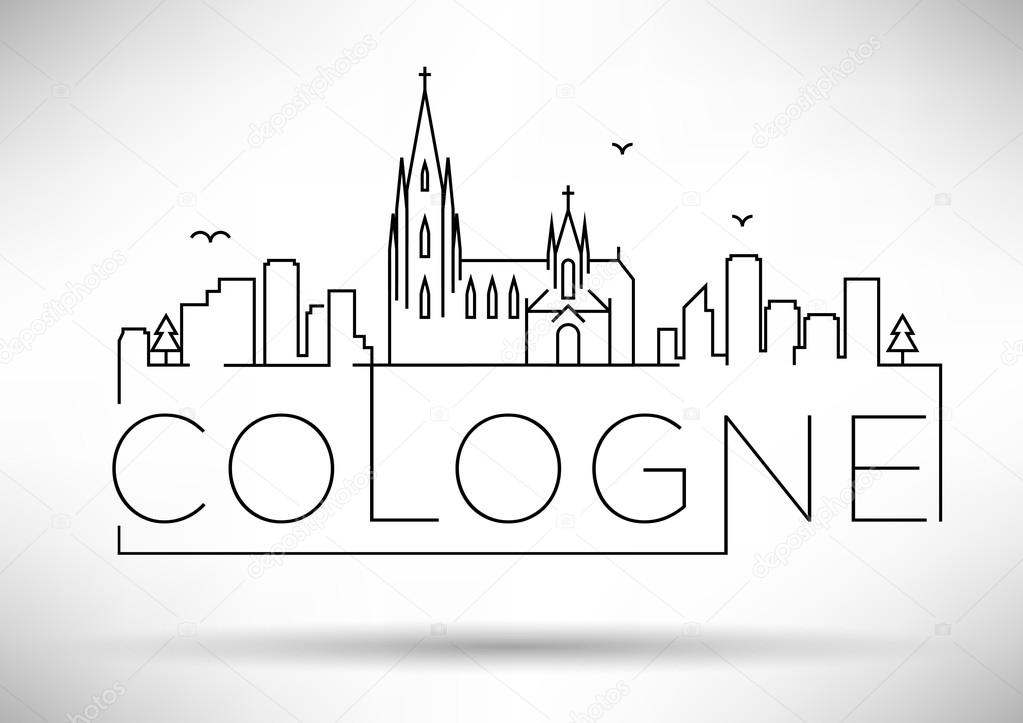 Cologne City Silhouette Typographic Design