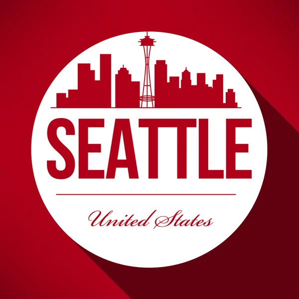 Ícone Seattle Skyline —  Vetores de Stock