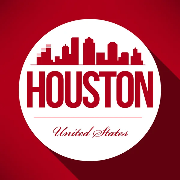 Ícone do horizonte de Houston —  Vetores de Stock