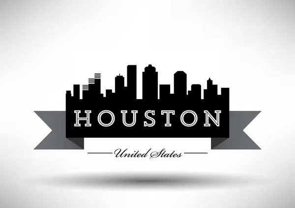 Houston Skyline icono — Archivo Imágenes Vectoriales