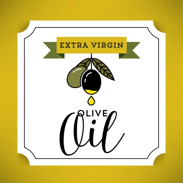 Olive Oil Label Template — Stock Vector