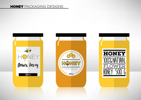 Honey Label Template — Stock Vector