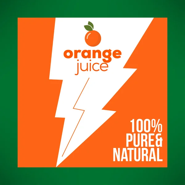 Orange Juice Label Template — Stock Vector