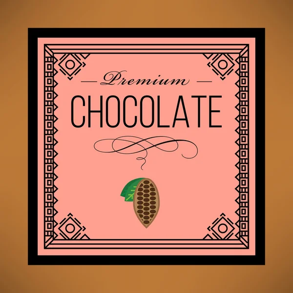 Chocolate Label Template — Stock Vector